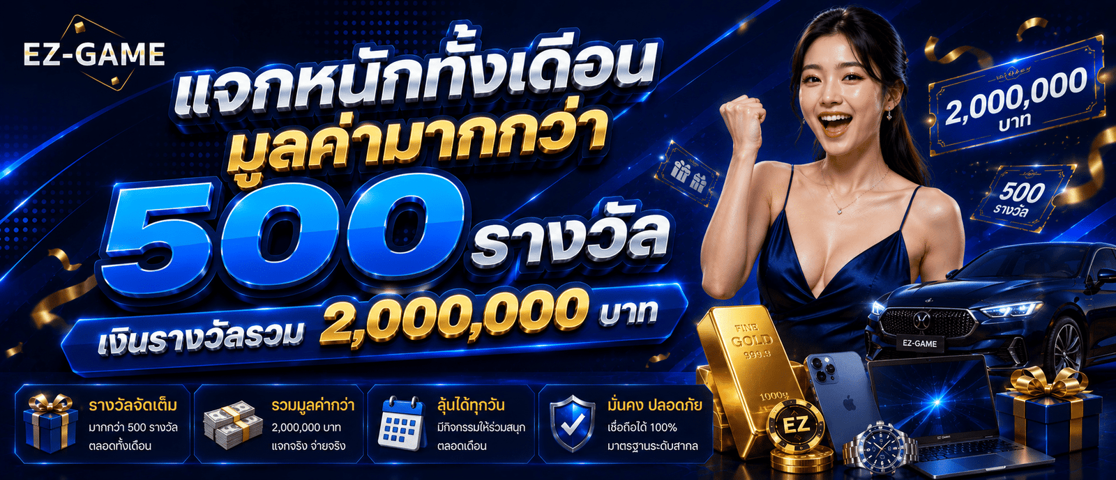 แจกหนักทั้งเดือนมูลค่ามากกว่า 500 รางวัล เงินรางวัลรวม 2 ล้าน